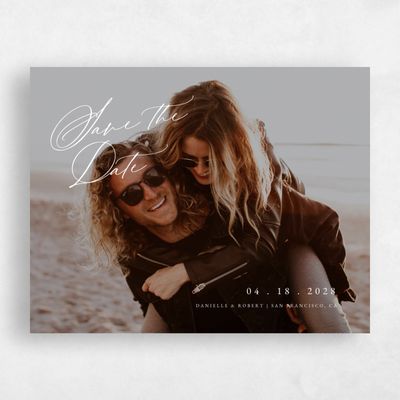 Beige Wedding Save the Date - Mesilla Photo