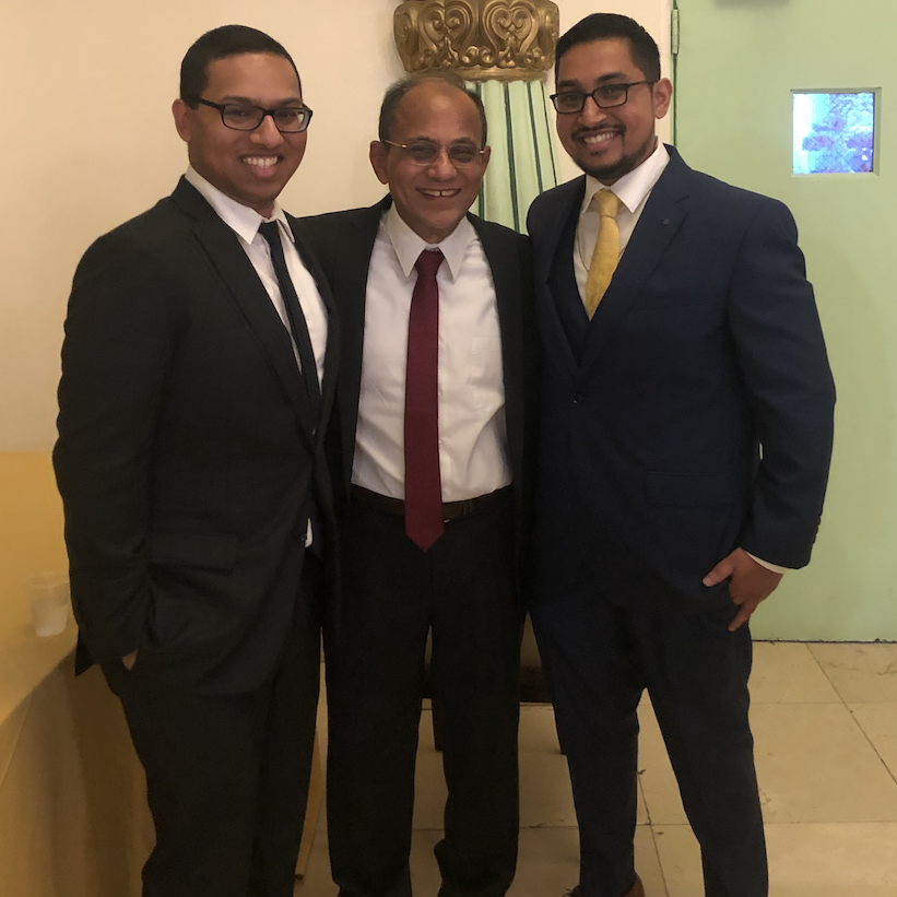 The Sarkar men after the engagement party