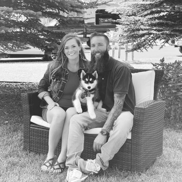 Family pic with our puppy Rev