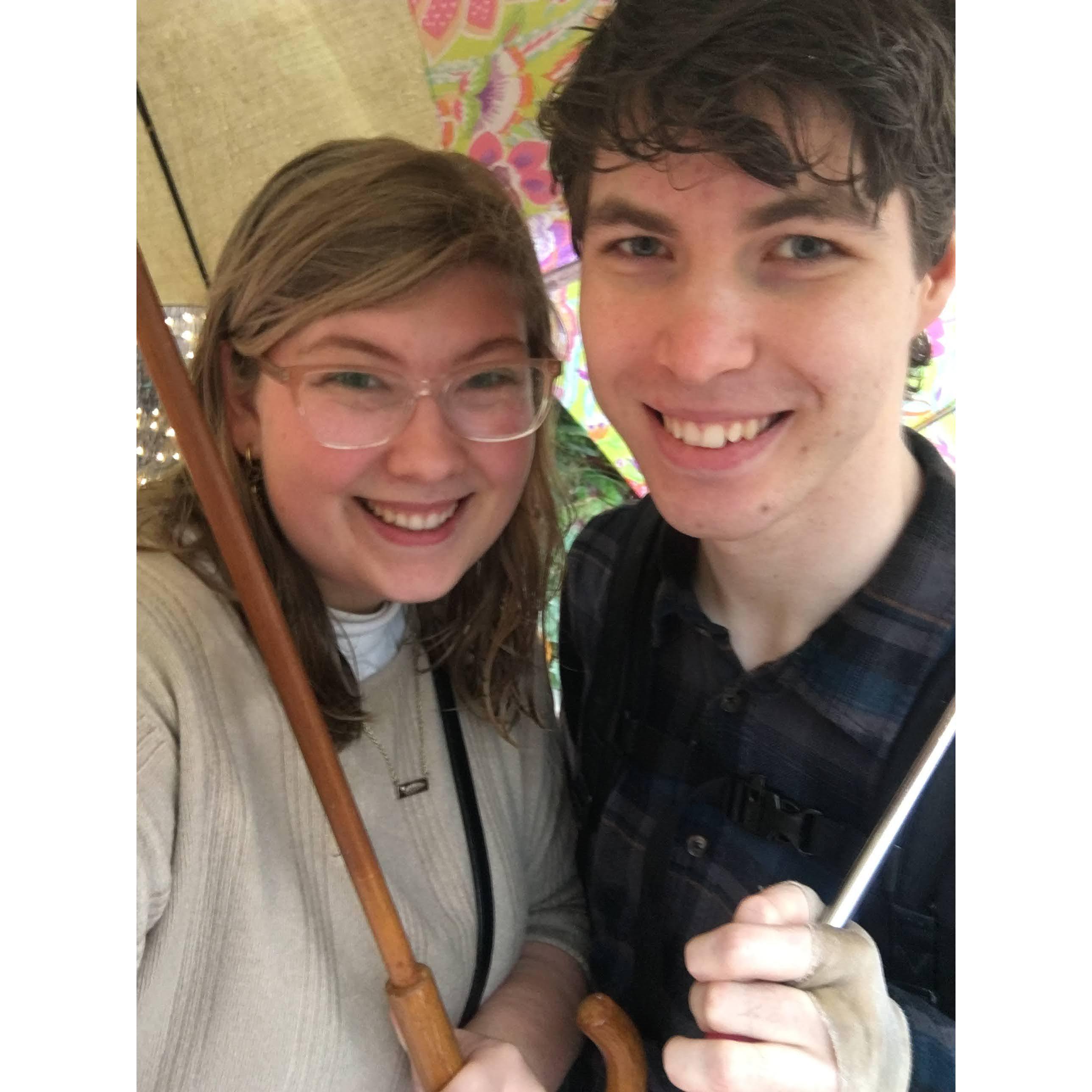 Hannah moved into a new house, which meant rainy-day walks were more frequent!