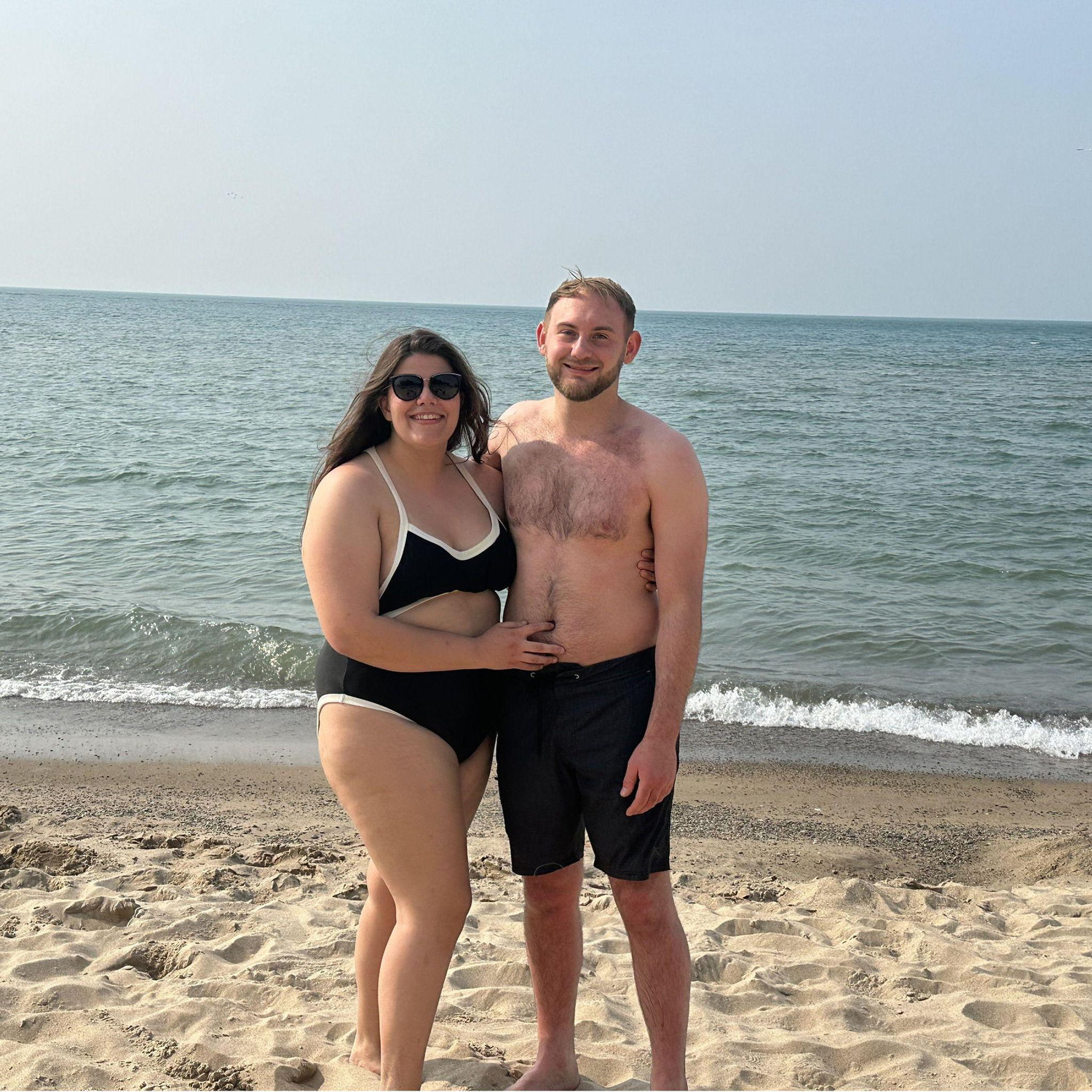 Our first day trip to Lake Michigan! The water was freezing, but man was it fun!