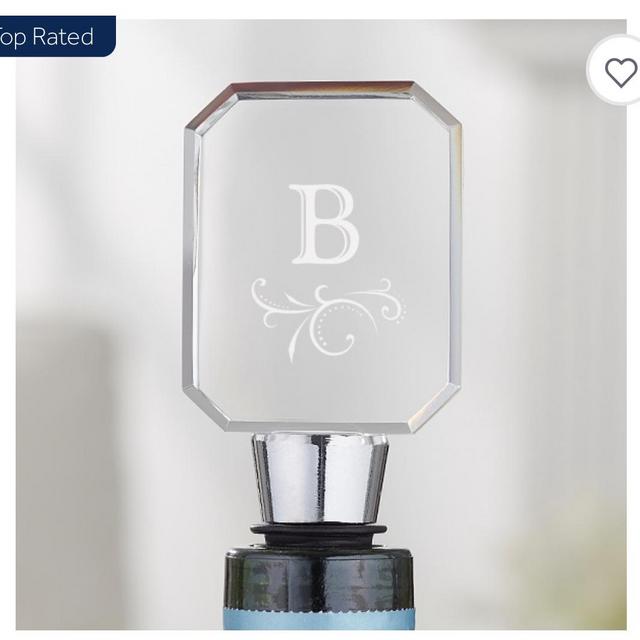 Monogram Elegance Personalized Bottle Stopper