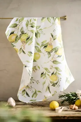 Lemons Linen Dish Towel