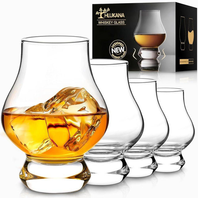 Whiskey Glasses Set of 4, Tequila Glasses, Scotch glasses, Bourbon Glasses, Tasting Glasses, Brandy Snifter Cocktail Whiskey Old Fashioned Glass for Liquor Tequila Gin Cognac Vodka, Shot Glass Bar Set