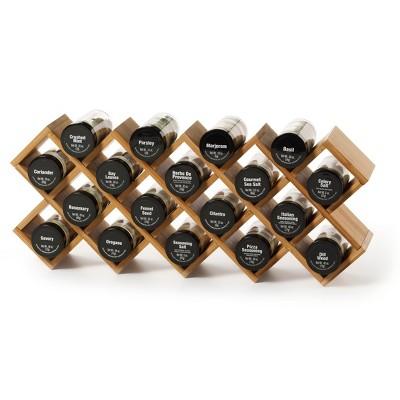 Kamenstein Bamboo Criss Cross 18-Jar Spice Rack