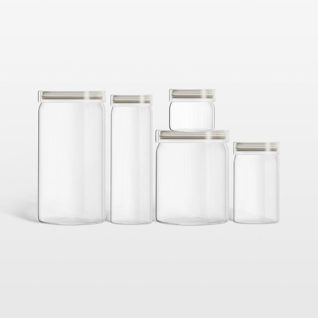 Pyrex Glass Canisters, Set of 5