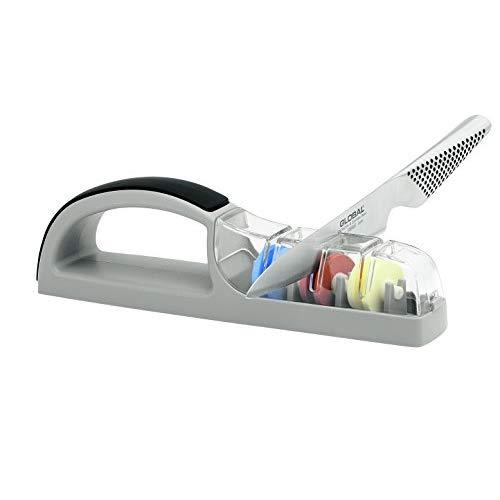 MinoSharp 550BG 550/GB 3 Stage III Hand-Held Knife Sharpener, 2.1, Gray