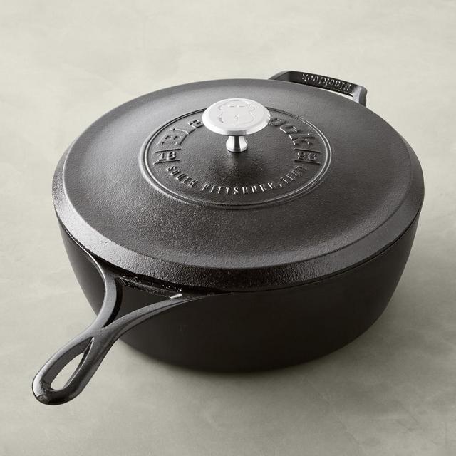 Lodge Blacklock Triple Seasoned Cast Iron Saute Pan, 4 Qt.