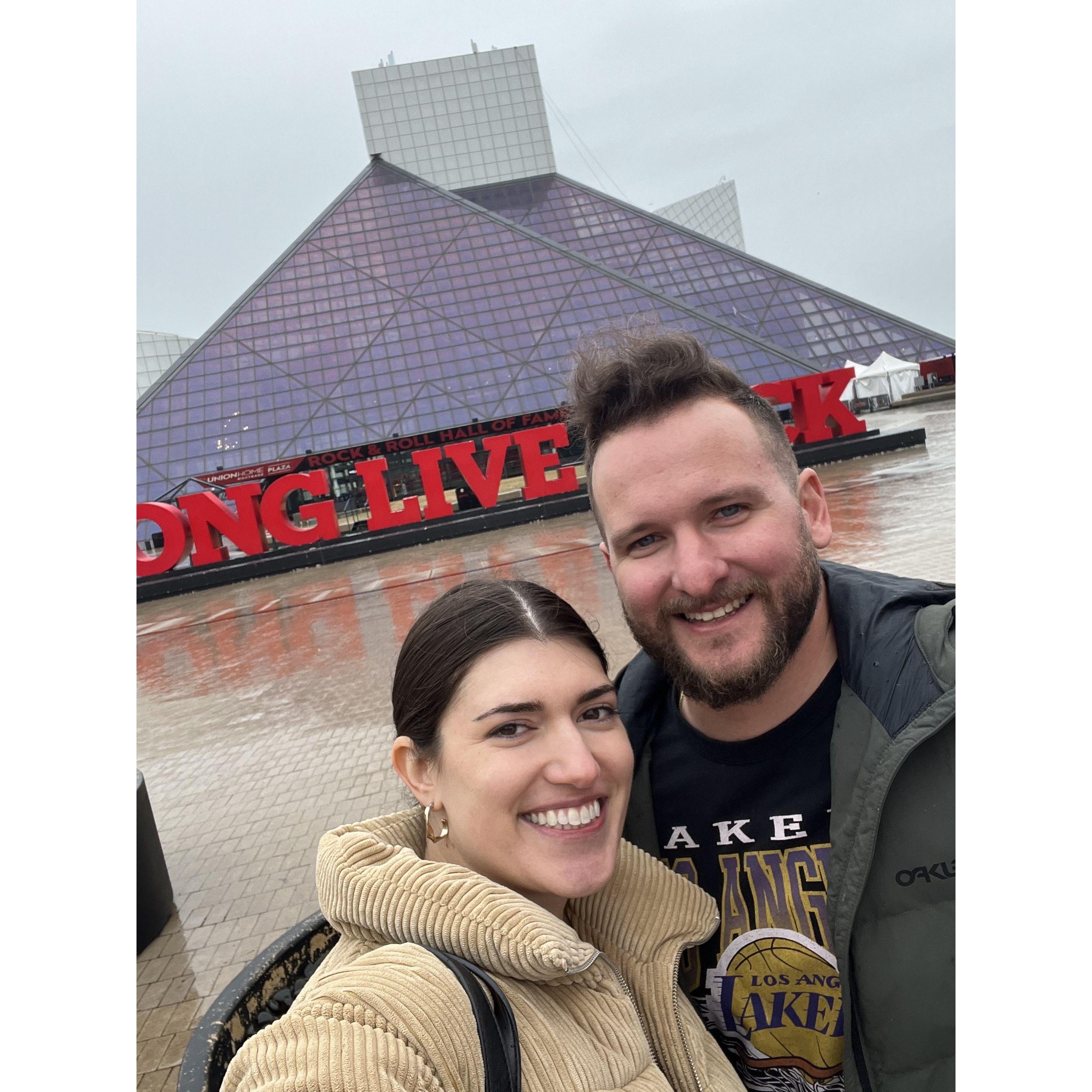 At the Rock and Roll Hall of Fame in Cleveland, OH