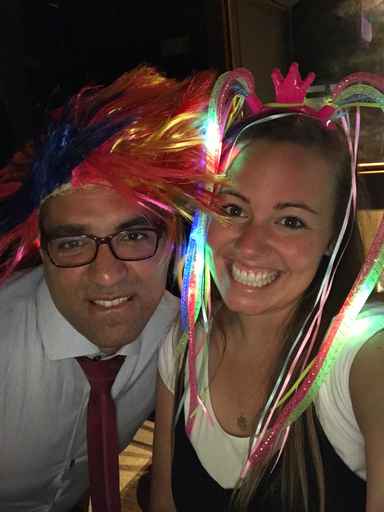 This was at diego’s uncles wedding reception! Killed it with the costumes!