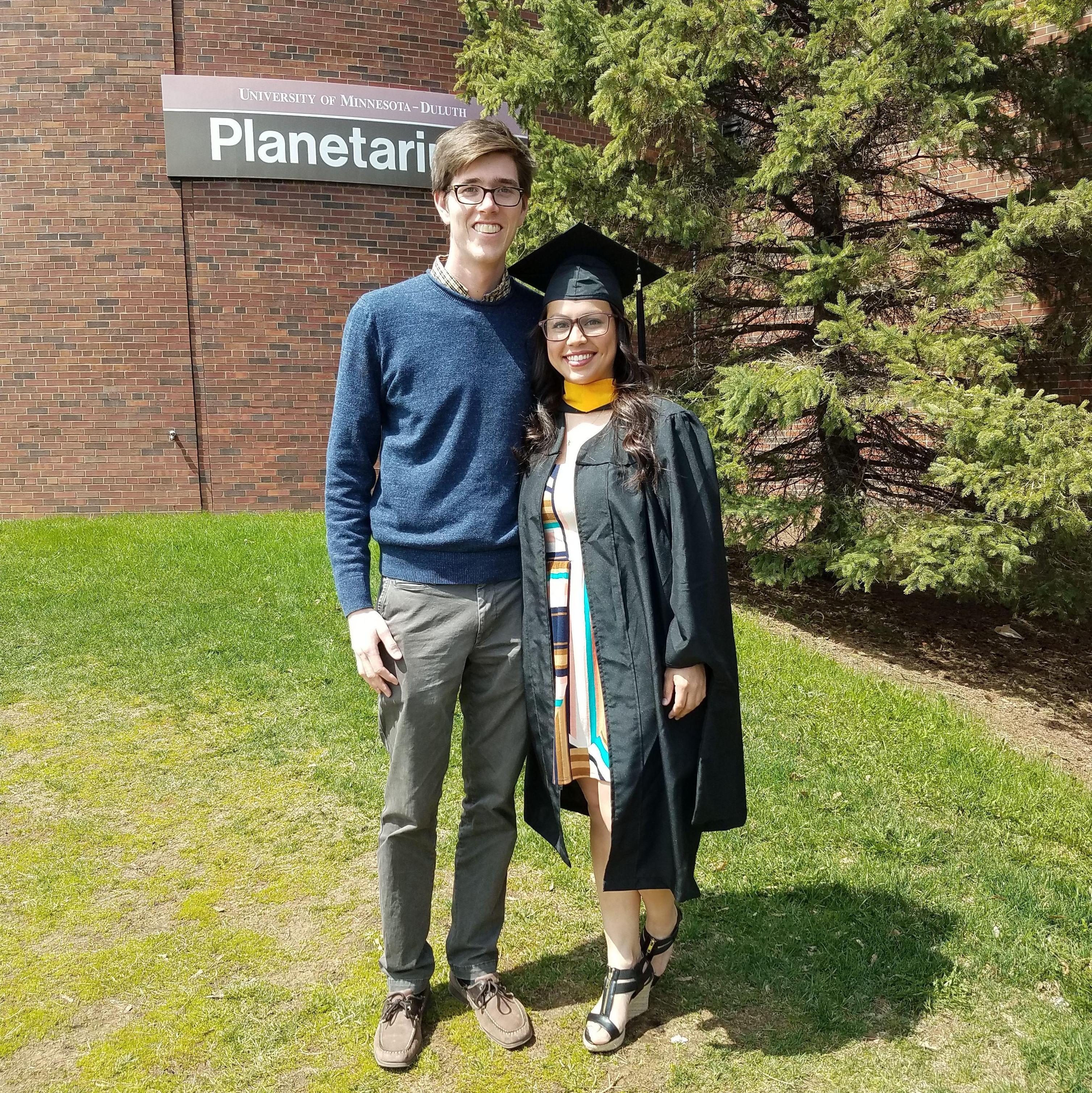 Melissa's graduation for her master's degree at University of Minnesota Duluth