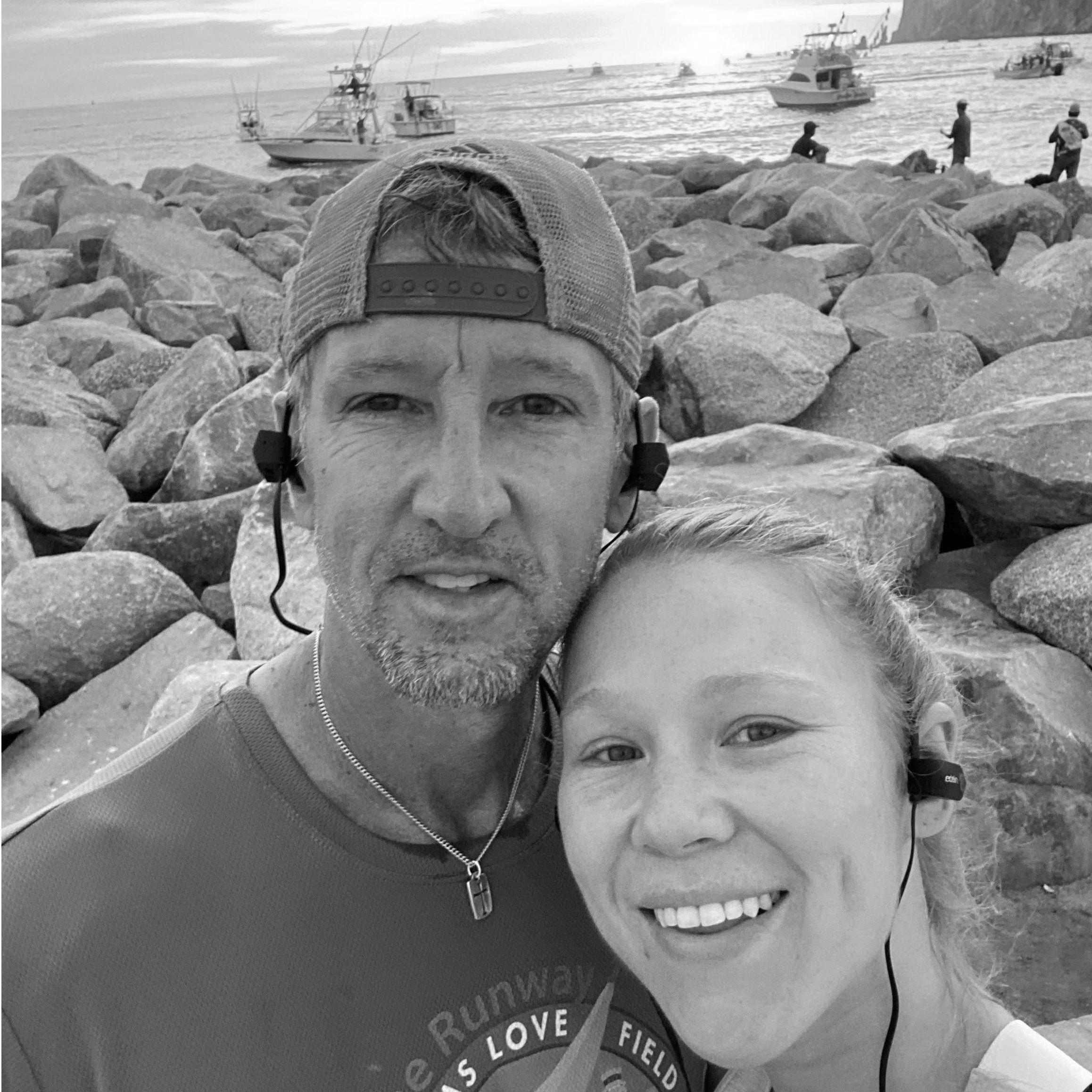 Getting in some exercise with a morning jog around the marina in Cabo San Lucas, Mexico.