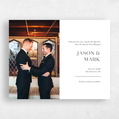 White Wedding Save the Date - Corao Photo