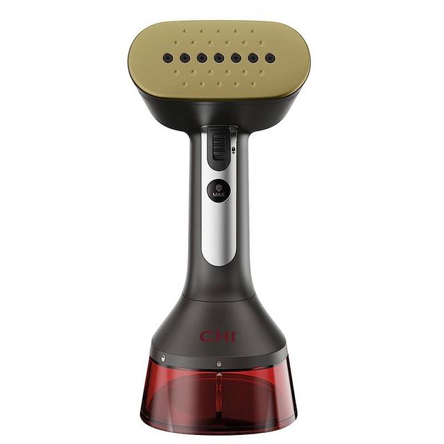 CHI Handheld Garment Steamer for Clothes 2 Continuous Steam Modes, Full-Size 300 ml Capacity Water Tank, Ergonomic Handle, 1600 Watts, 10’ Cord, Red (11590)