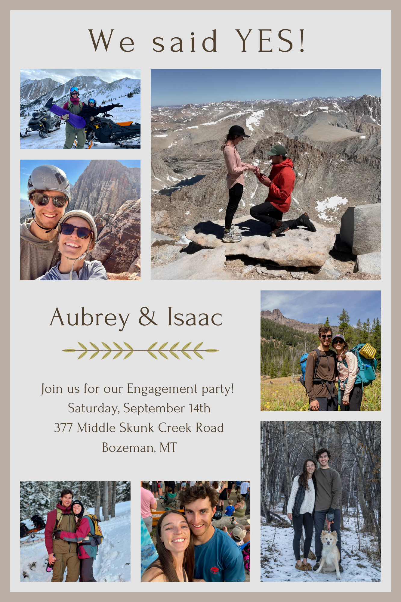 The Wedding Website of Aubrey Peterson and Isaac Freeland