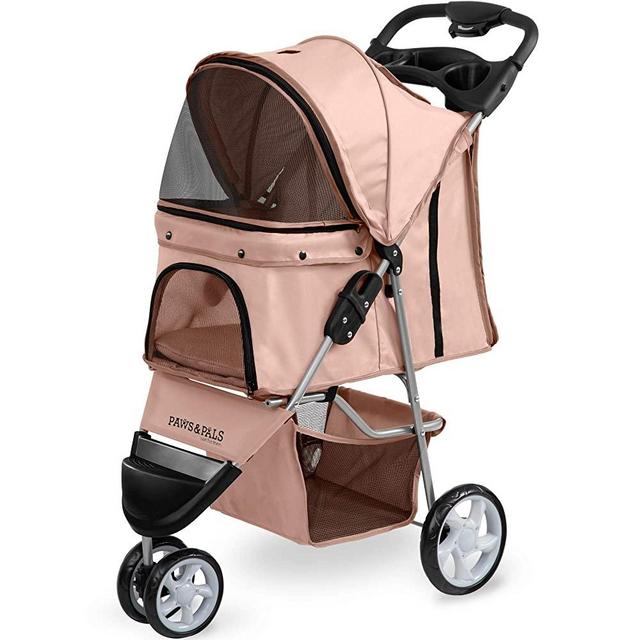 Paws & Pals Dog Stroller - Pet Strollers for Small Medium Dogs & Cats - 3 Wheeler Elite Jogger - Carriages Best for Cat & Large Puppy