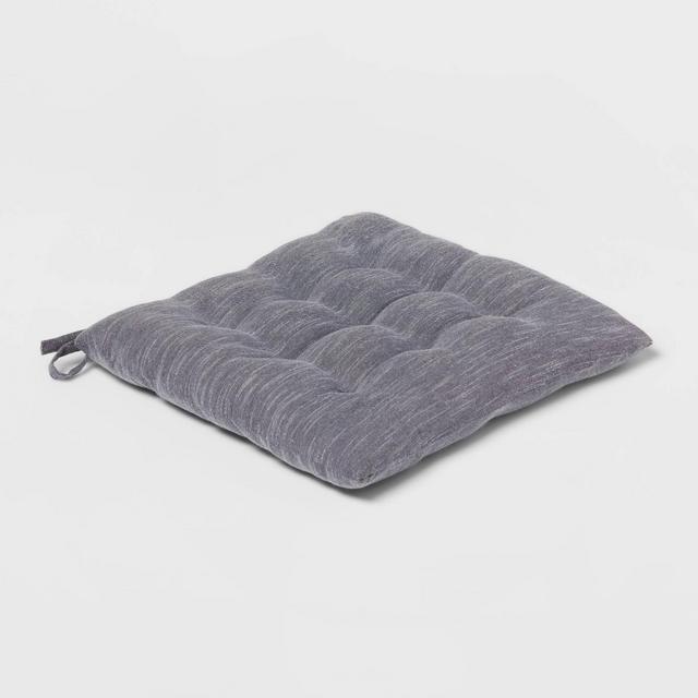 Chambray Stripe Chair Pad Blue - Threshold™