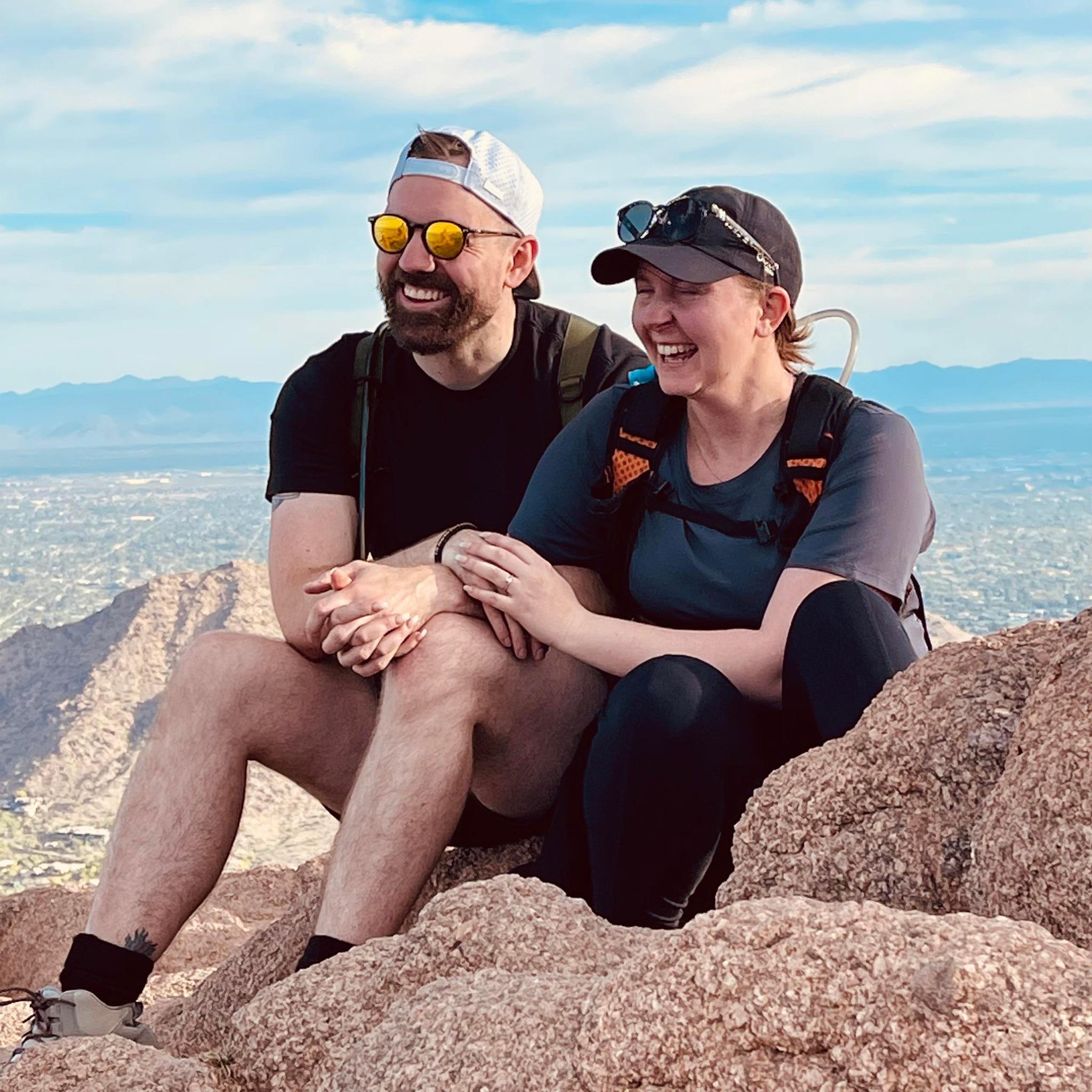 Moments after the proposal 💍 
Camelback Mountain