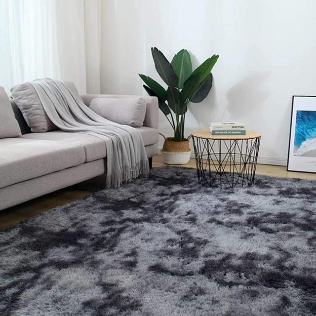5X8 Dark Grey Area Rugs Modern Home Decorate Soft Fluffy Carpets for Living Room Bedroom Kids Room Fuzzy Plush Non-Slip Floor Area Rug Fluffy Indoor Carpet