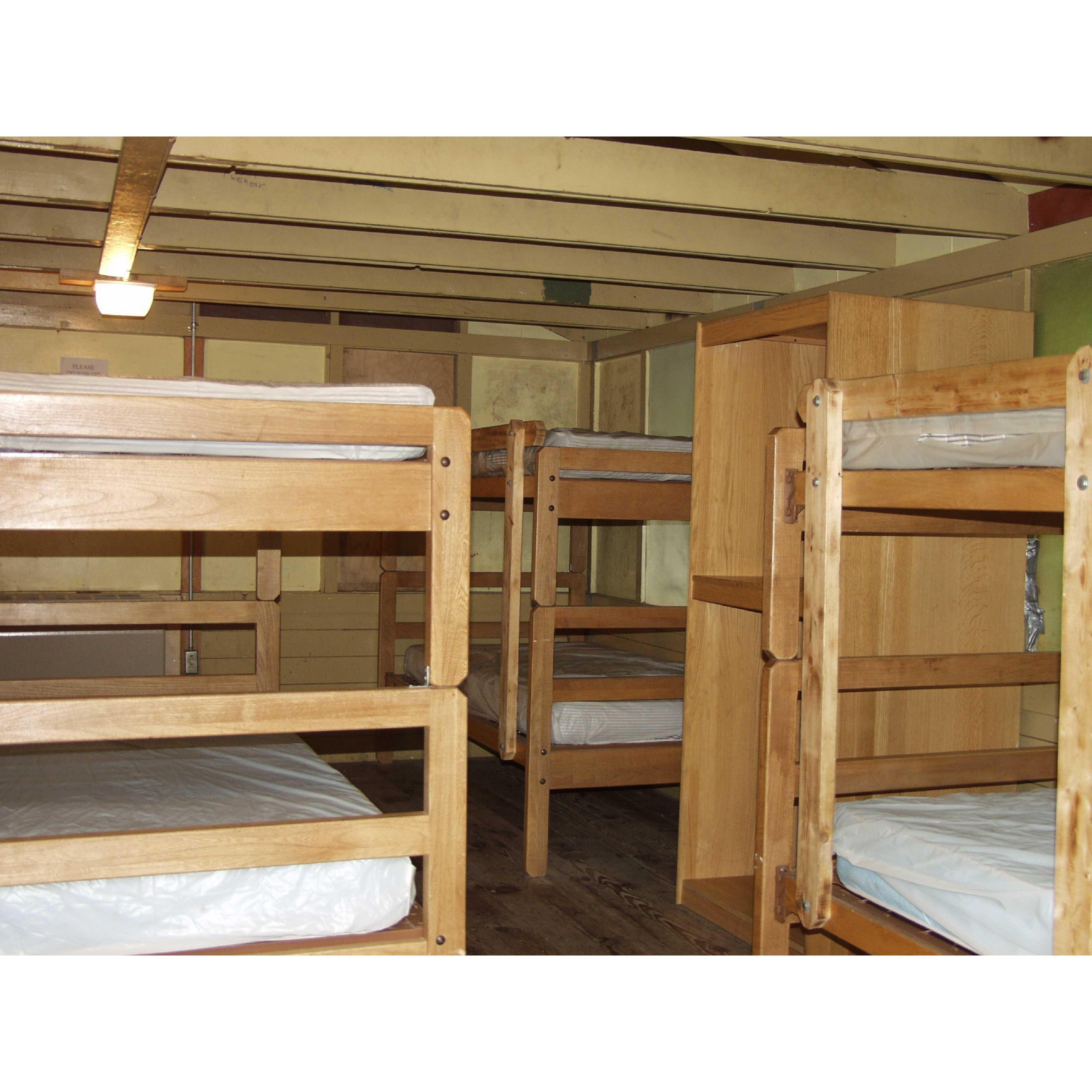 The interior of one of the cabins on site