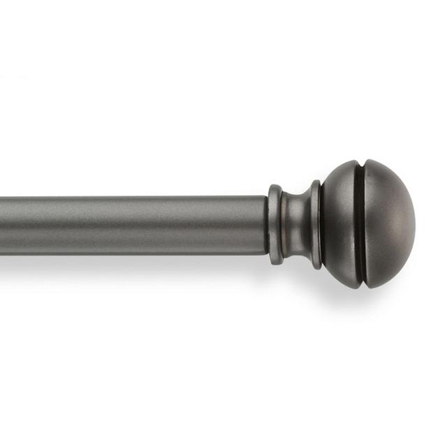 Cambria® Connections 48 to 88-Inch Adjustable Single Curtain Rod Set in Graphite