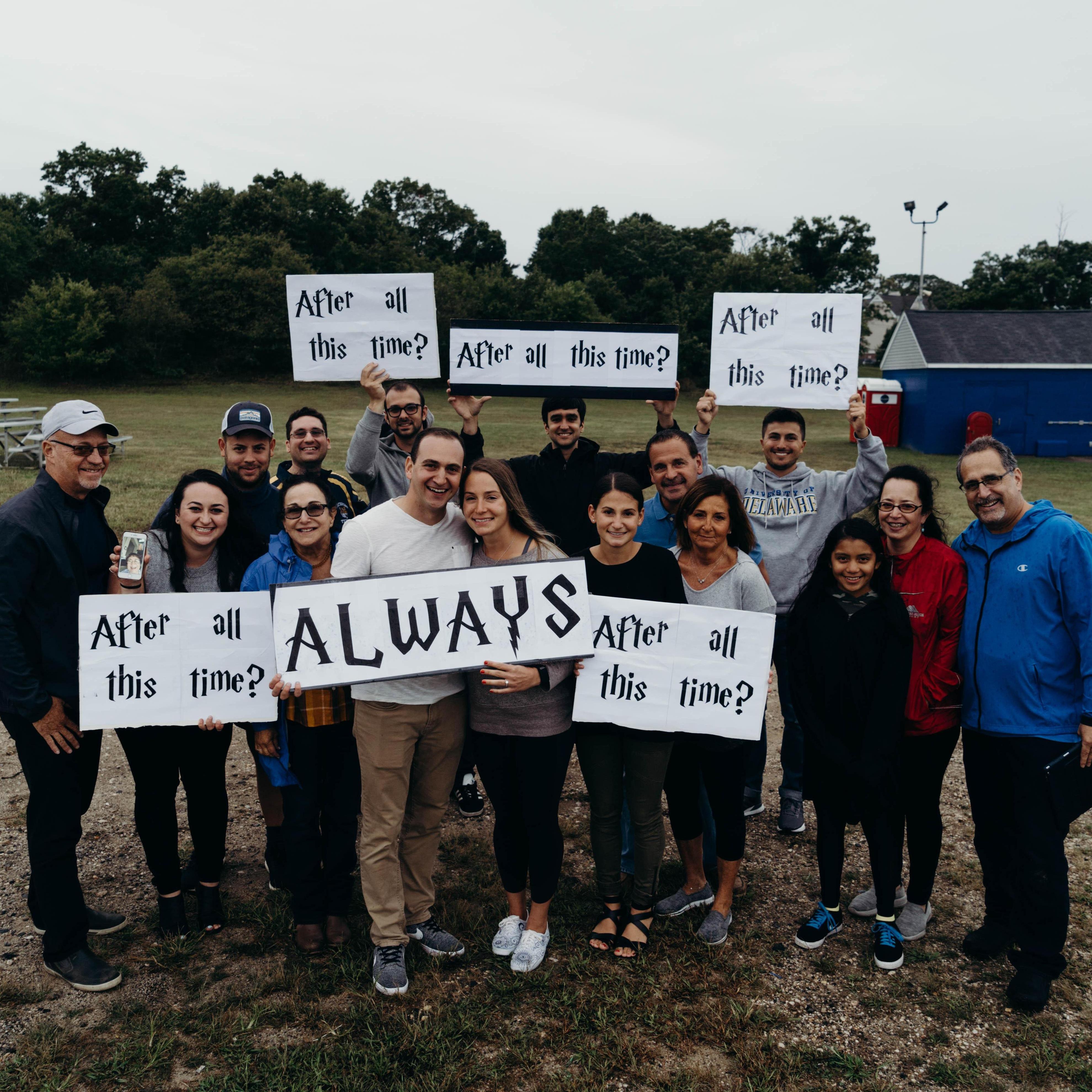 All of our family was there to help with the proposal