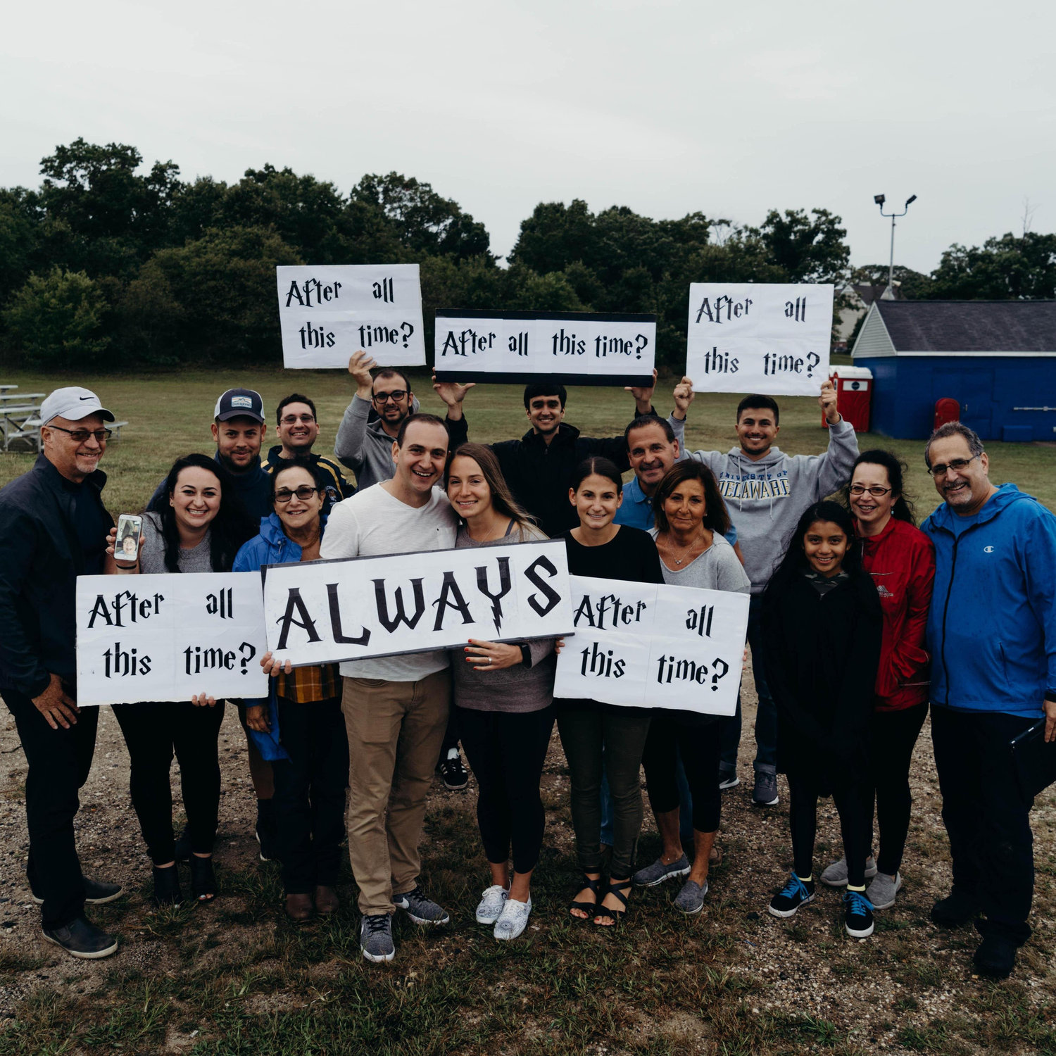 All of our family was there to help with the proposal