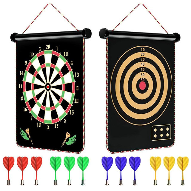 Magnetic Dart Board Games for Kids with 12 Darts Outdoor Toys for Boys Age 8-13 Cool Stuff for Boys Gifts Ideas for Teenage Boys Girls Age 8 9 10 11 12 13 14 15 16 Game Room Decor