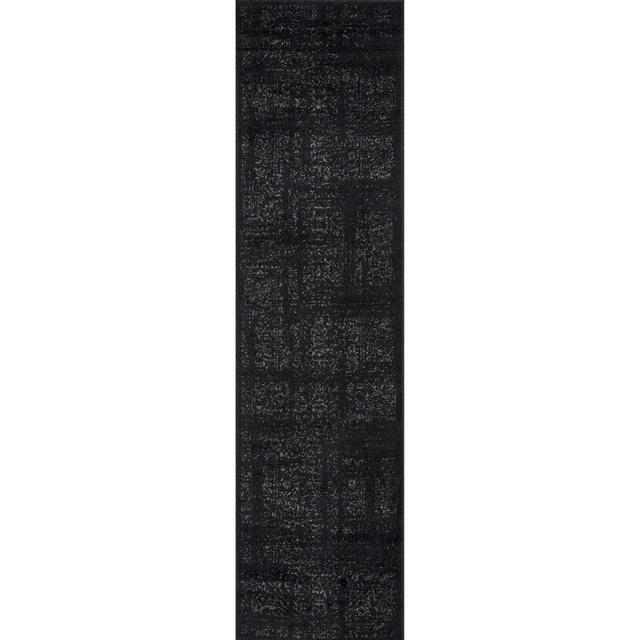 nuLOOM Arlena Vintage Traditional Kitchen Runner Rug - Hallway, Entryway, 2' 6" x 8', Black
