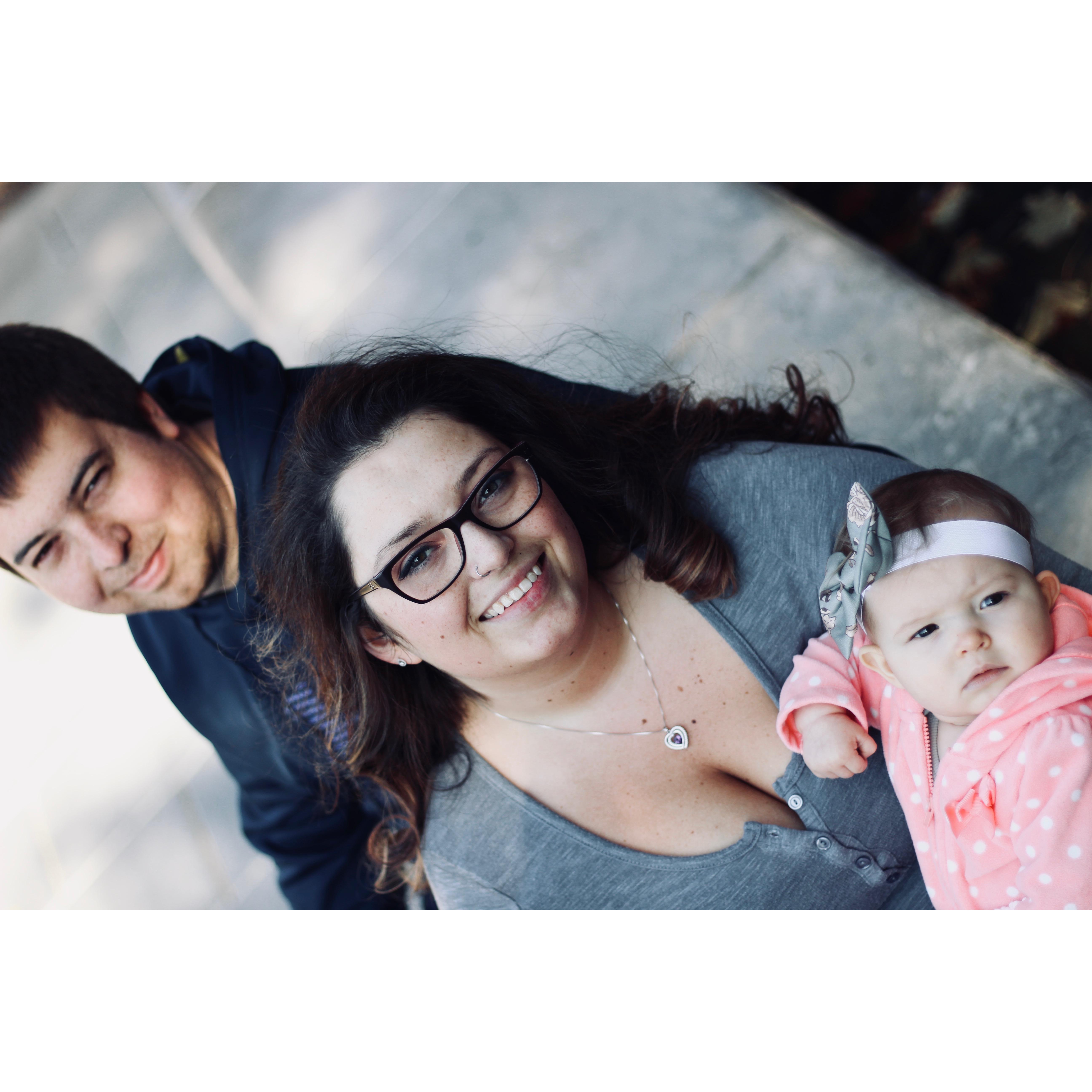Engagement pictures with our little Melanie.