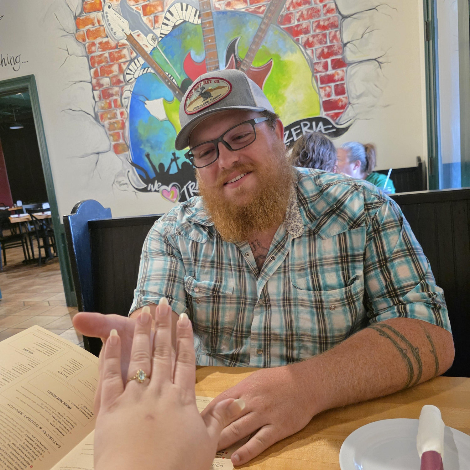 Dinner at the restaurant we had our first date at.