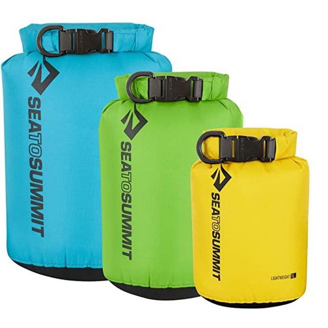 Sea to Summit Lightweight Dry Sack 3-Piece Dry Bag Set, 1L, 2L, and 4L