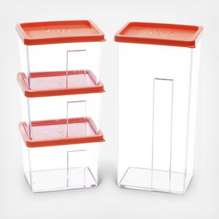 StackSmart 8-Piece Stackable Food Storage Container Set