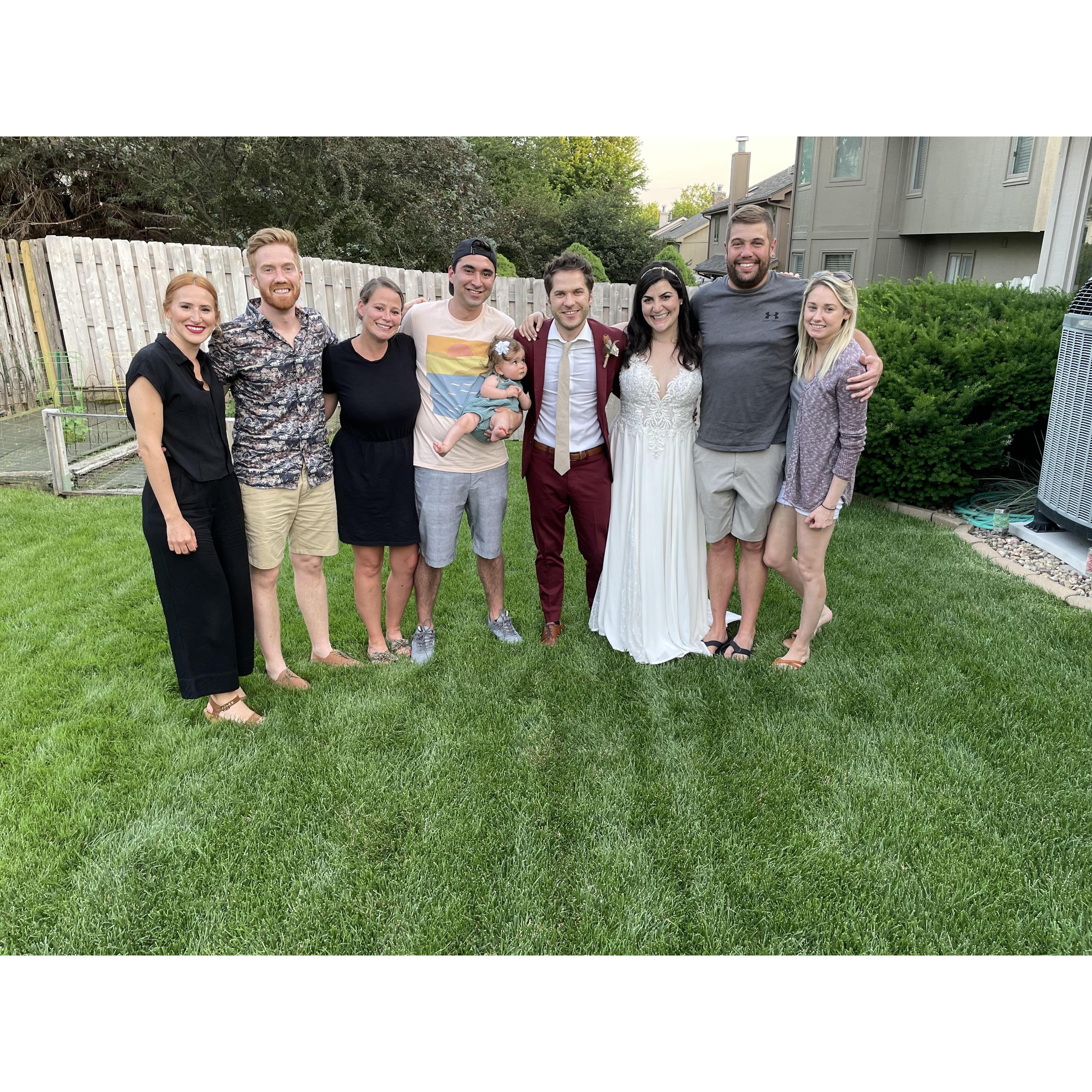 With some of Andrew's best hometown friends and their wives - 2 of which were also married during the pandemic!