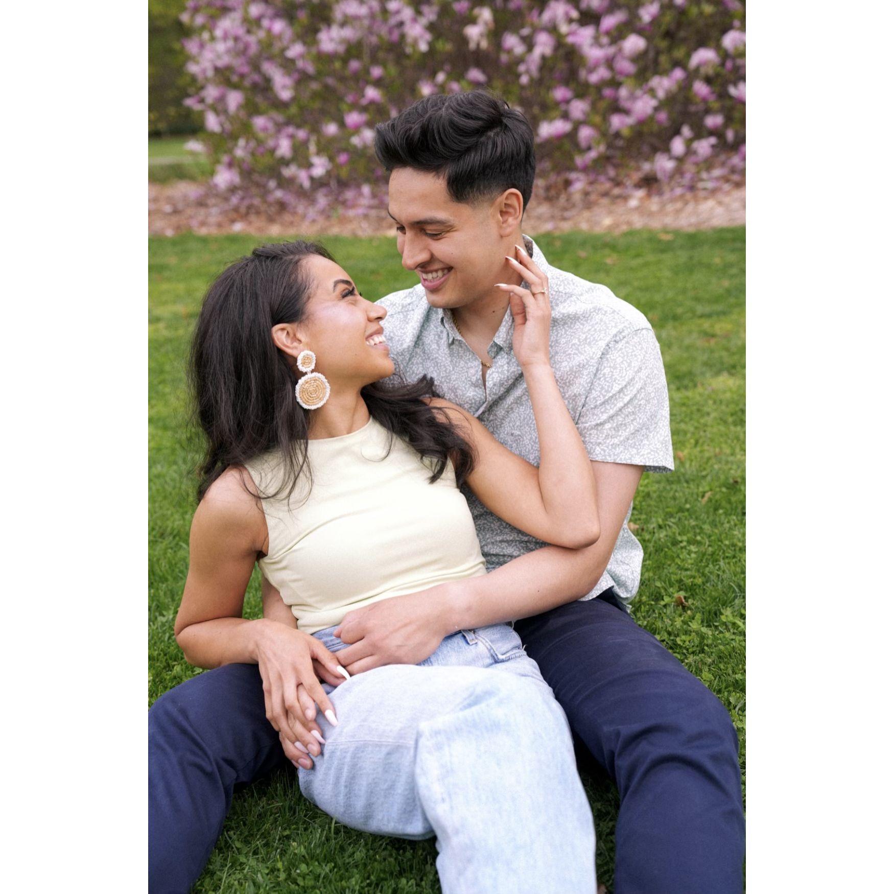Getting lost in each other's eyes.