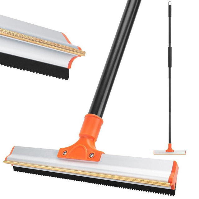 Carpet Rake for Pet Hair Removal, 57'' Long Handle Dog and Cat Hair Remover Tool to Fluff Rug, Stair Carpets and Couch Cleaning Rake