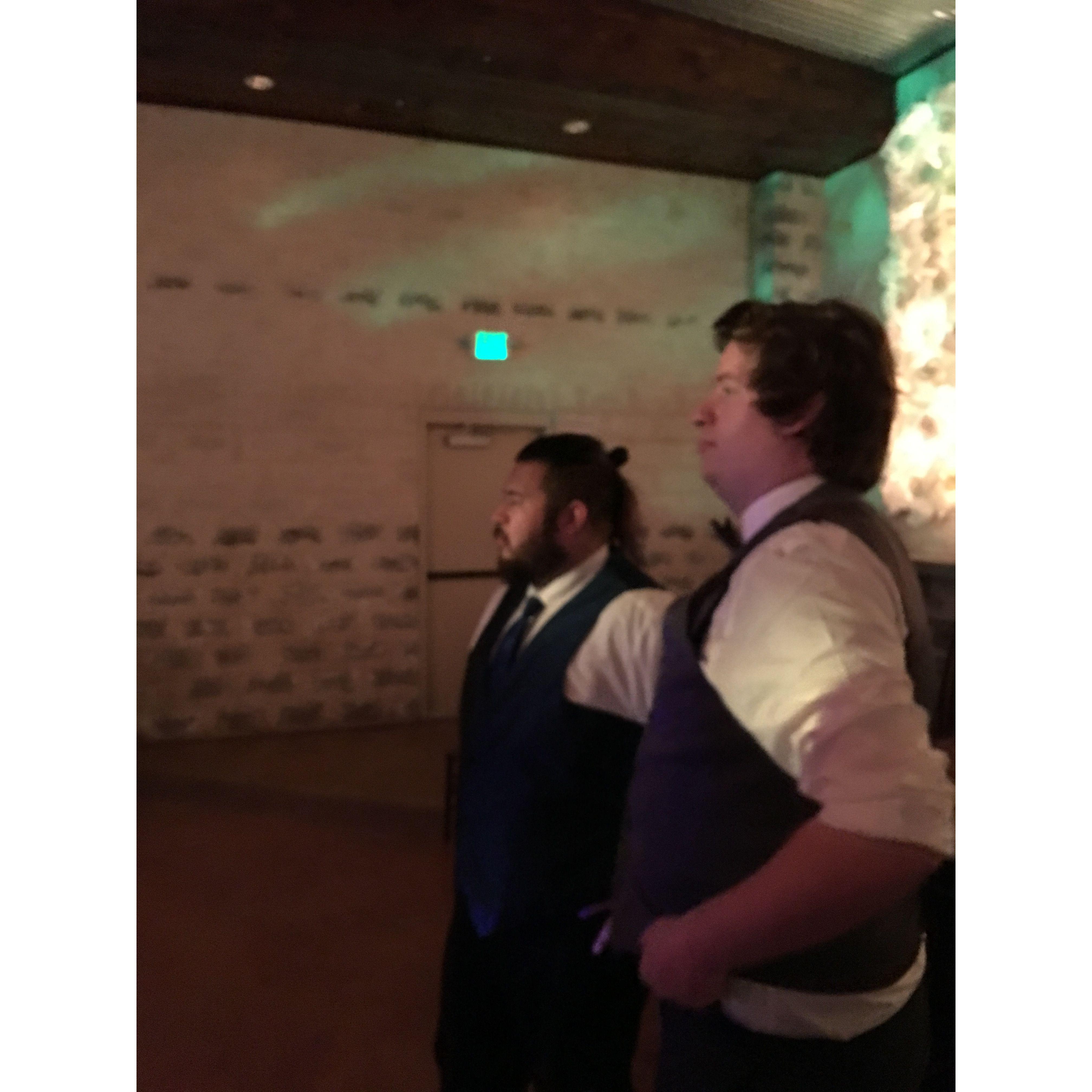 Martin & Justin at Amanda & Jorge's wedding in 2018.