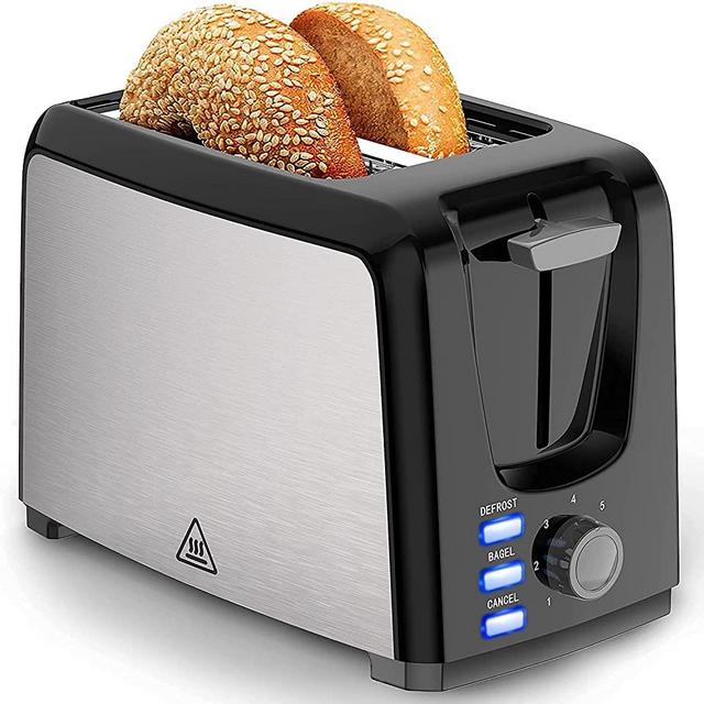 Toaster 2 Slice with Removable Crumb Tray&7 Setting Grade,Best Rated Prime Toasters with Defrost/Bagel/Cancel Function