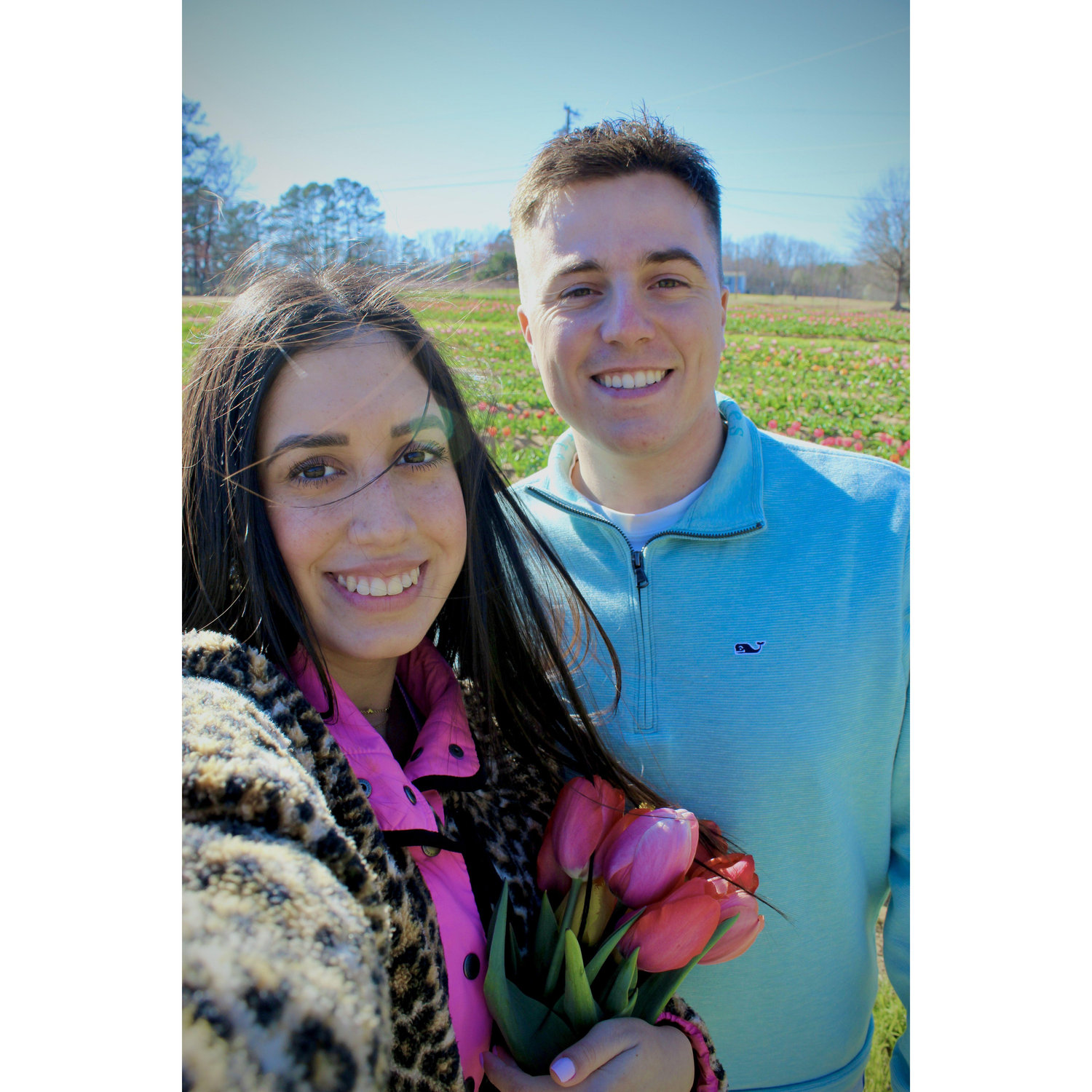 Tulips are Ana’s favorite flowers, and Nick took her to pick them—it was the perfect date.