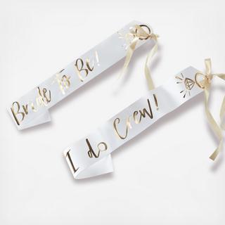 7-Piece I Do Crew & Bride to Be Sash Set
