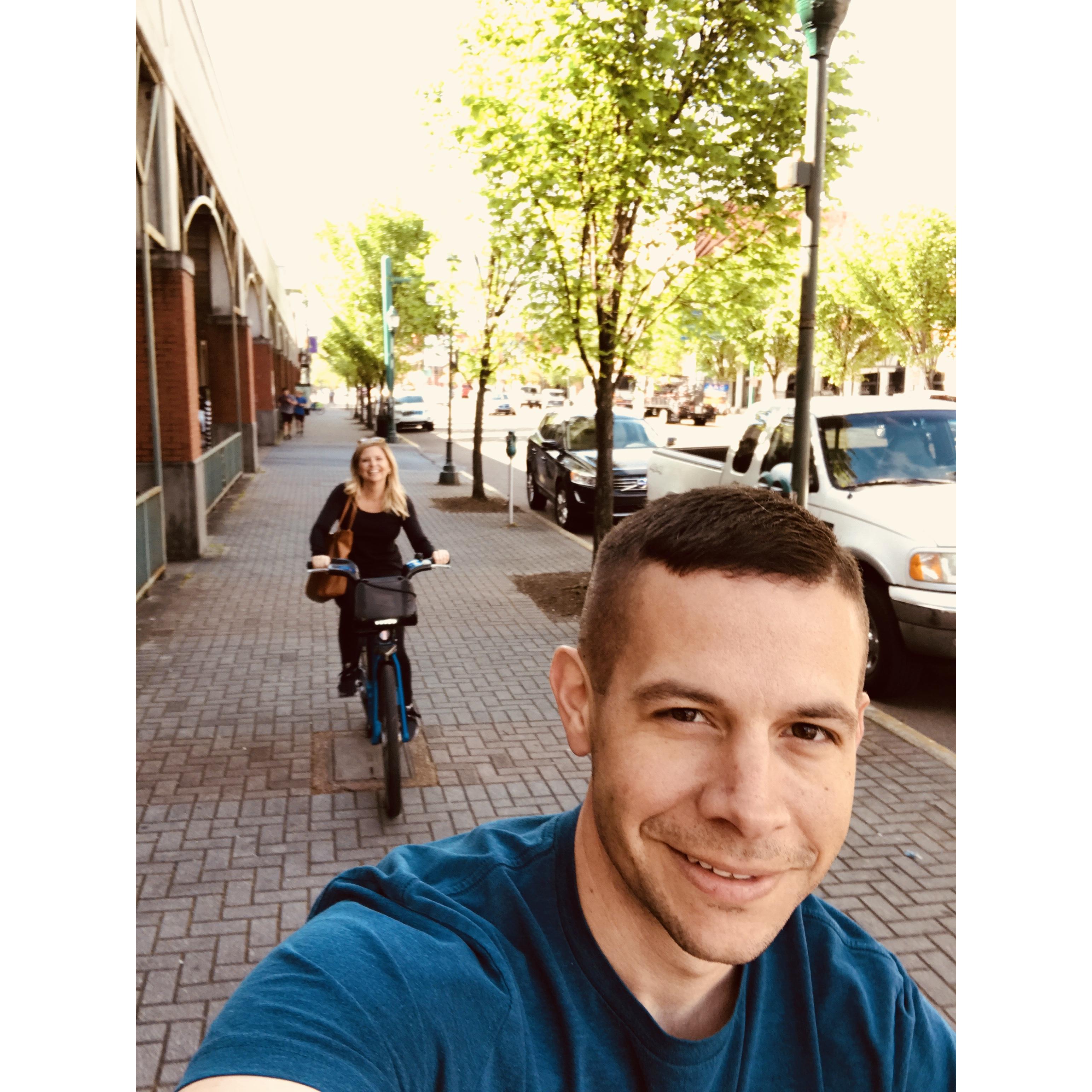 Riding around Chattanooga! One of our favorite cities!