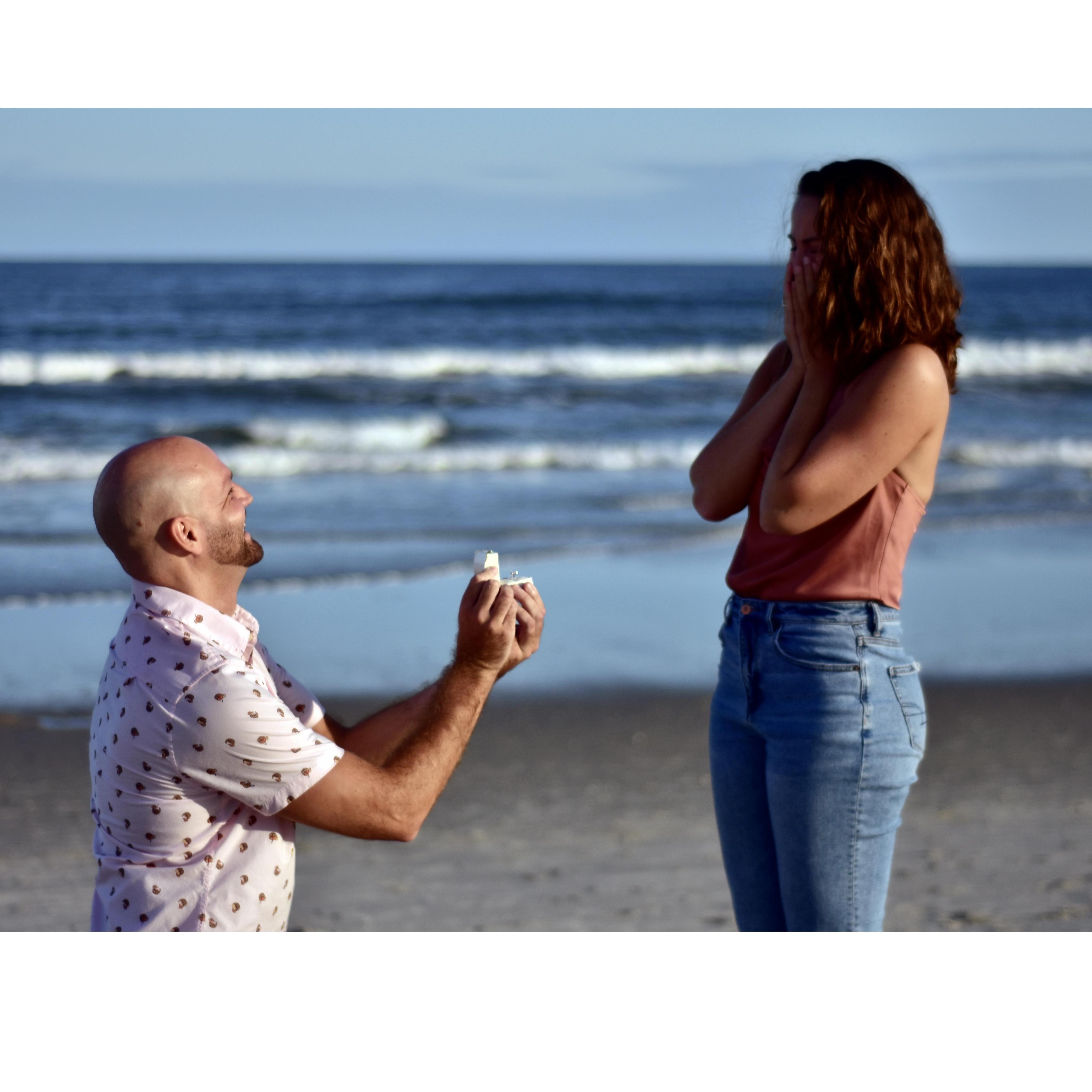 Kris proposed on our favorite beach