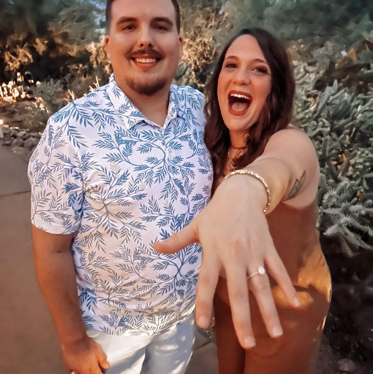 The day Ryan took Adrianna to the botanical garden and asked her to marry her.