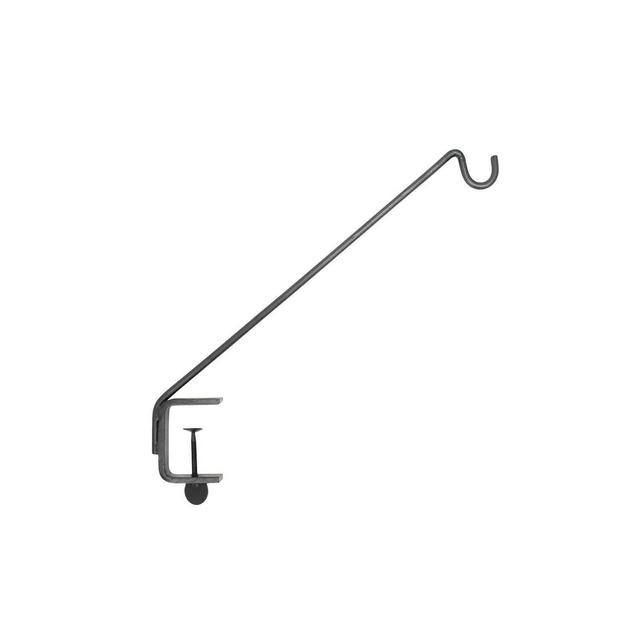 24" Tall Iron 45 Degrees Angled Rail Mount Pole Black Powder Coat Finish - Achla Designs