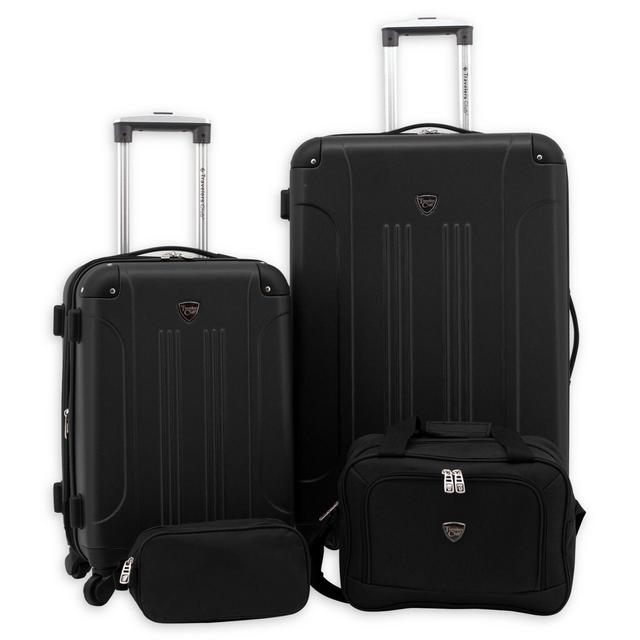 Traveler's Club® Chicago Plus 4-Piece Hardside Spinner Luggage Set in Black