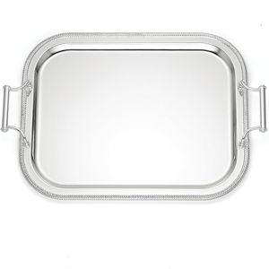 Reed & Barton Rectangle Silverplate Tray with Handles, 1 Count, Metallic