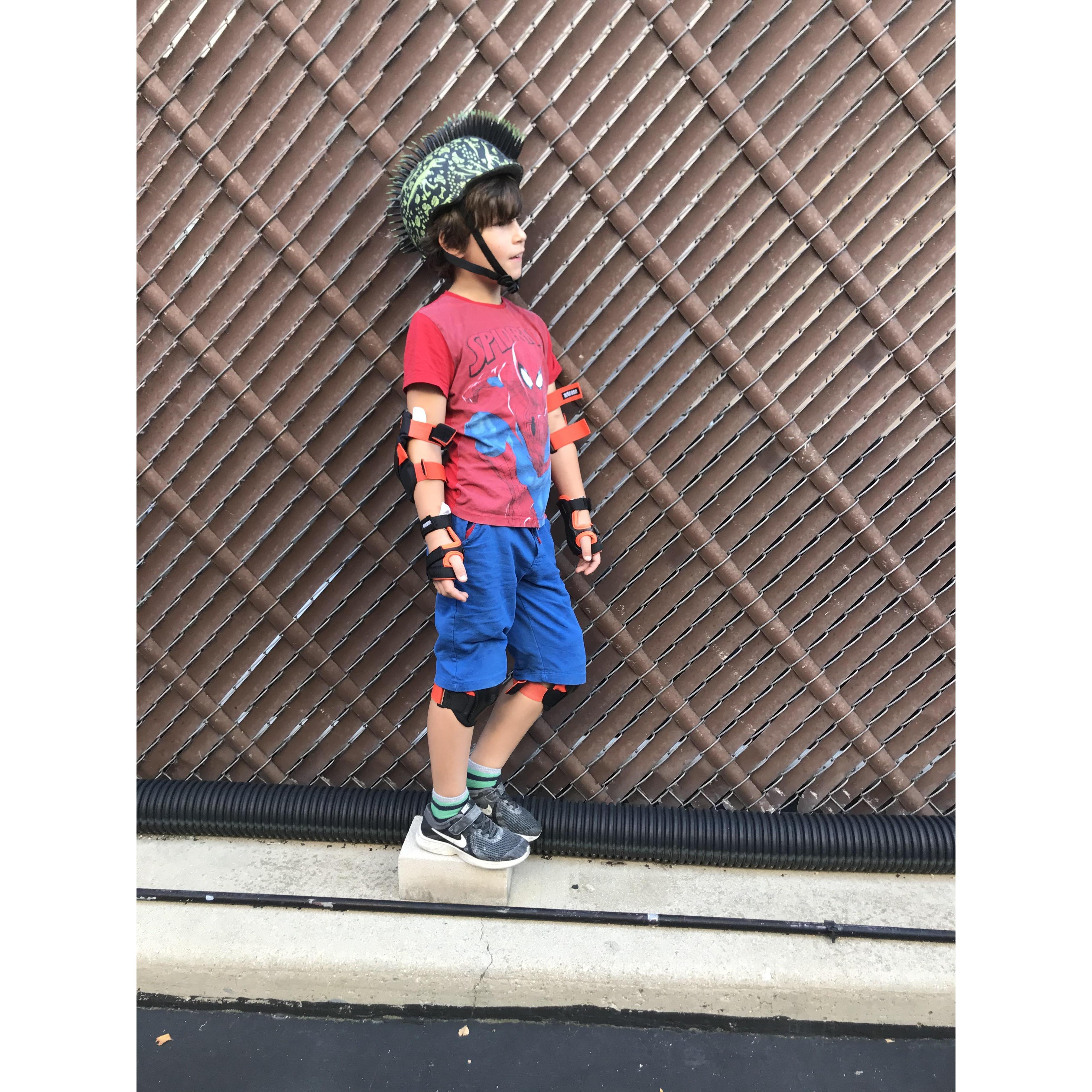 Charlie Visualizing His Next Big Skateboarding Move Or Having A Minecraft Epiphany