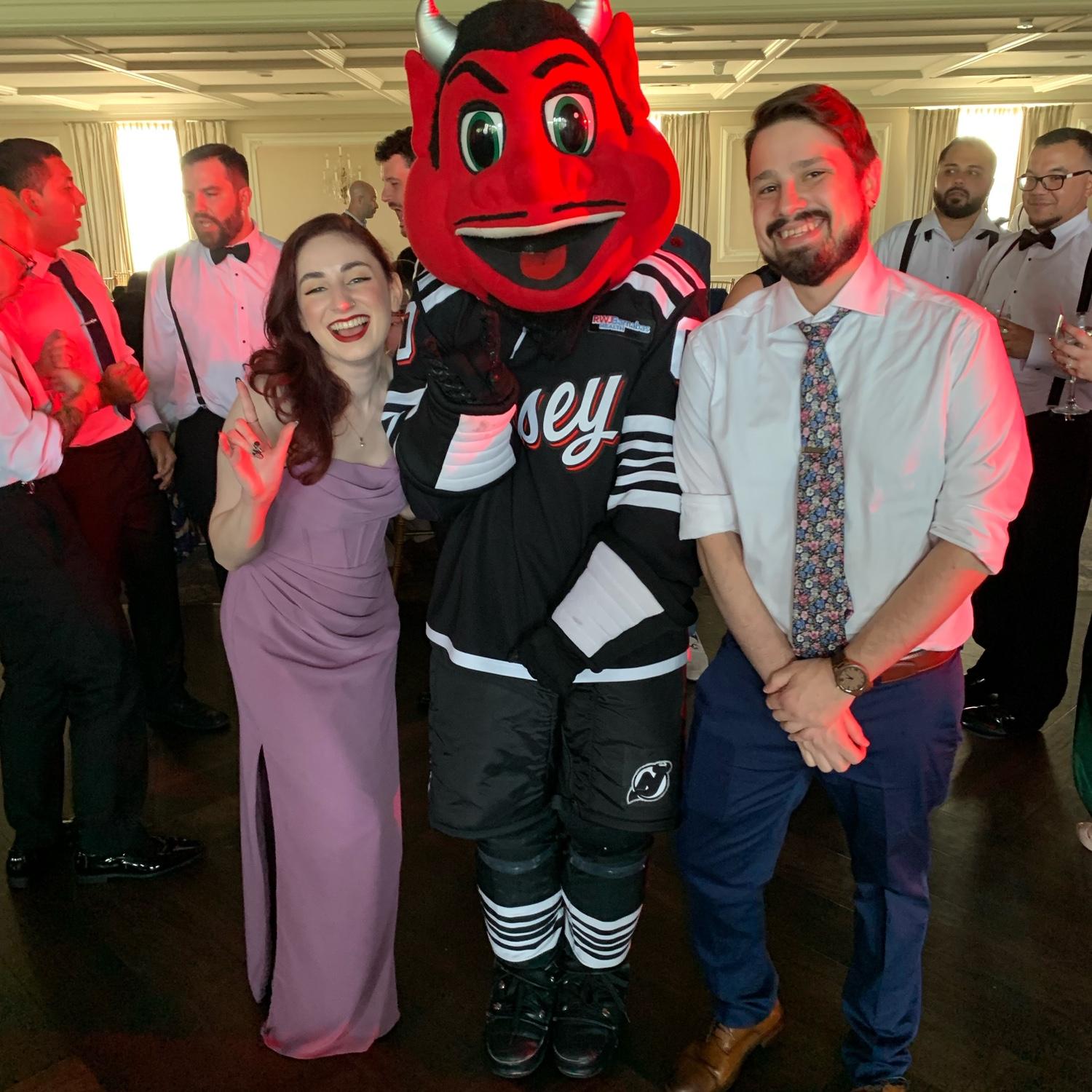 NJ the NJ Devils Mascot at the Sturm-Distelhurst Wedding, 2025