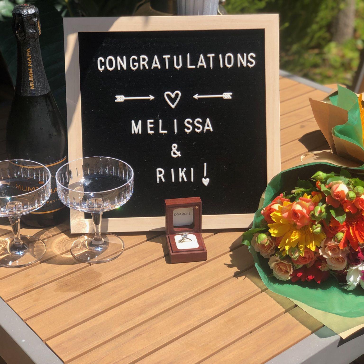 Celebrating our engagement with Rebecca and Brandon in July 2021