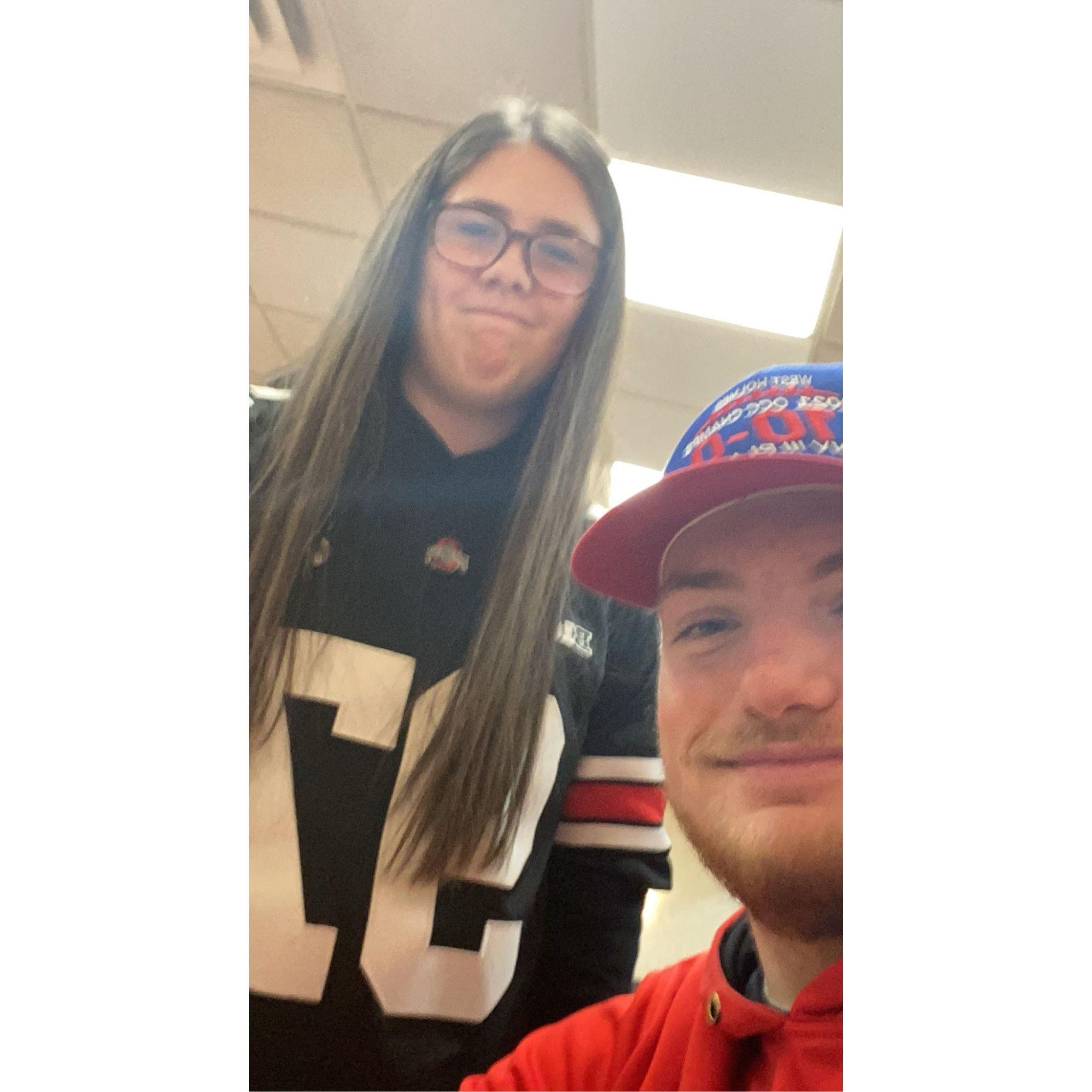 Before we started dating but would go on every single lunch break together at work